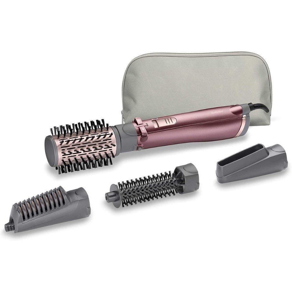 Babyliss air styler rotating hair brush (as960sde) - 1000w powerful motor - ionic anti-frizz technology - 4 interchangeable attachments (50mm & 20mm brushes, straightener, dryer) with storage bag - p 3