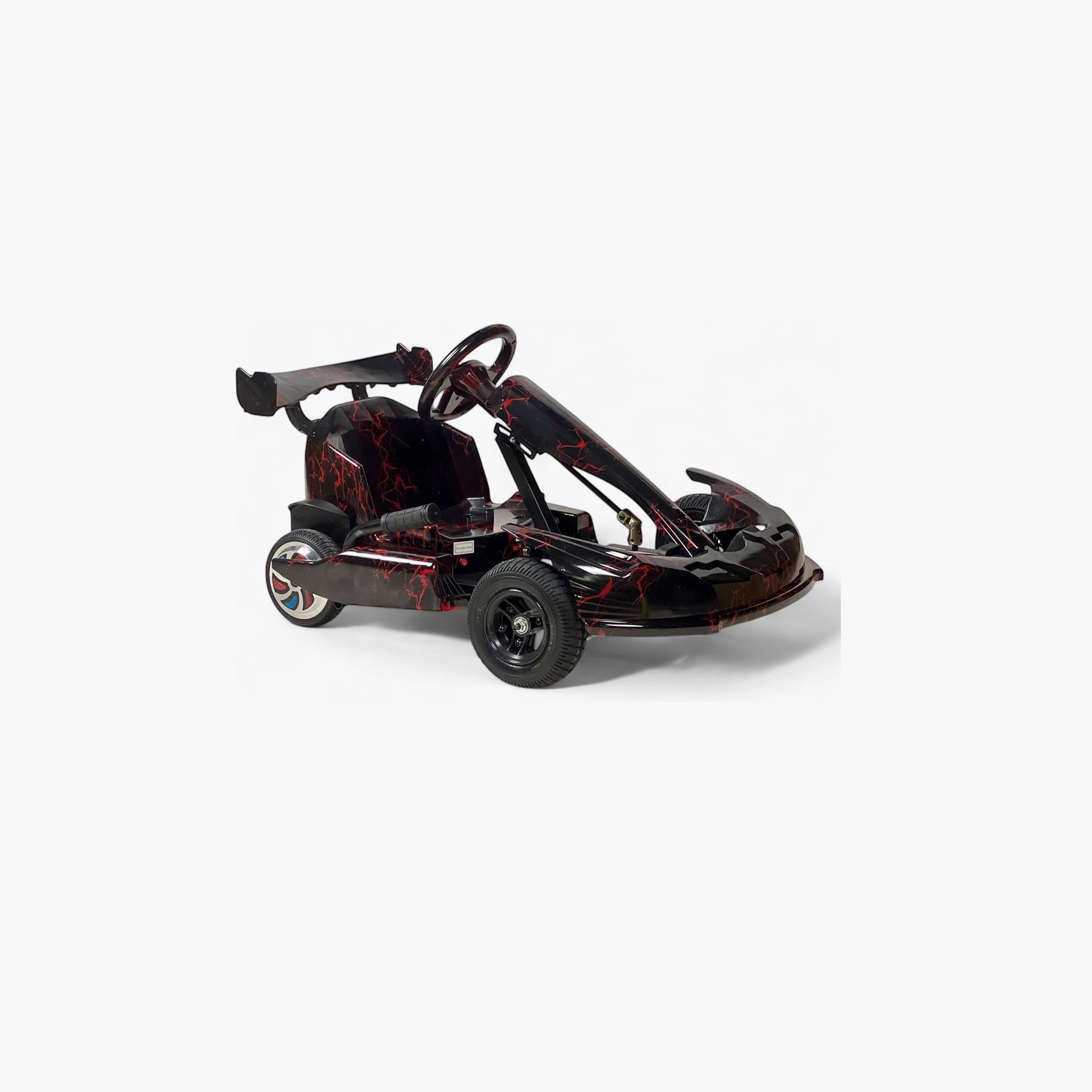 ALBADER Drift Car for Kids, 36V Electric Ride On Drift Car, Crazy Kart with LED Wheels, Bluetooth Music, 3 Forward Speeds, Reverse Gear, High Torque Motor, Air Filled Tires, Hand Brake, 4 Wheel 3