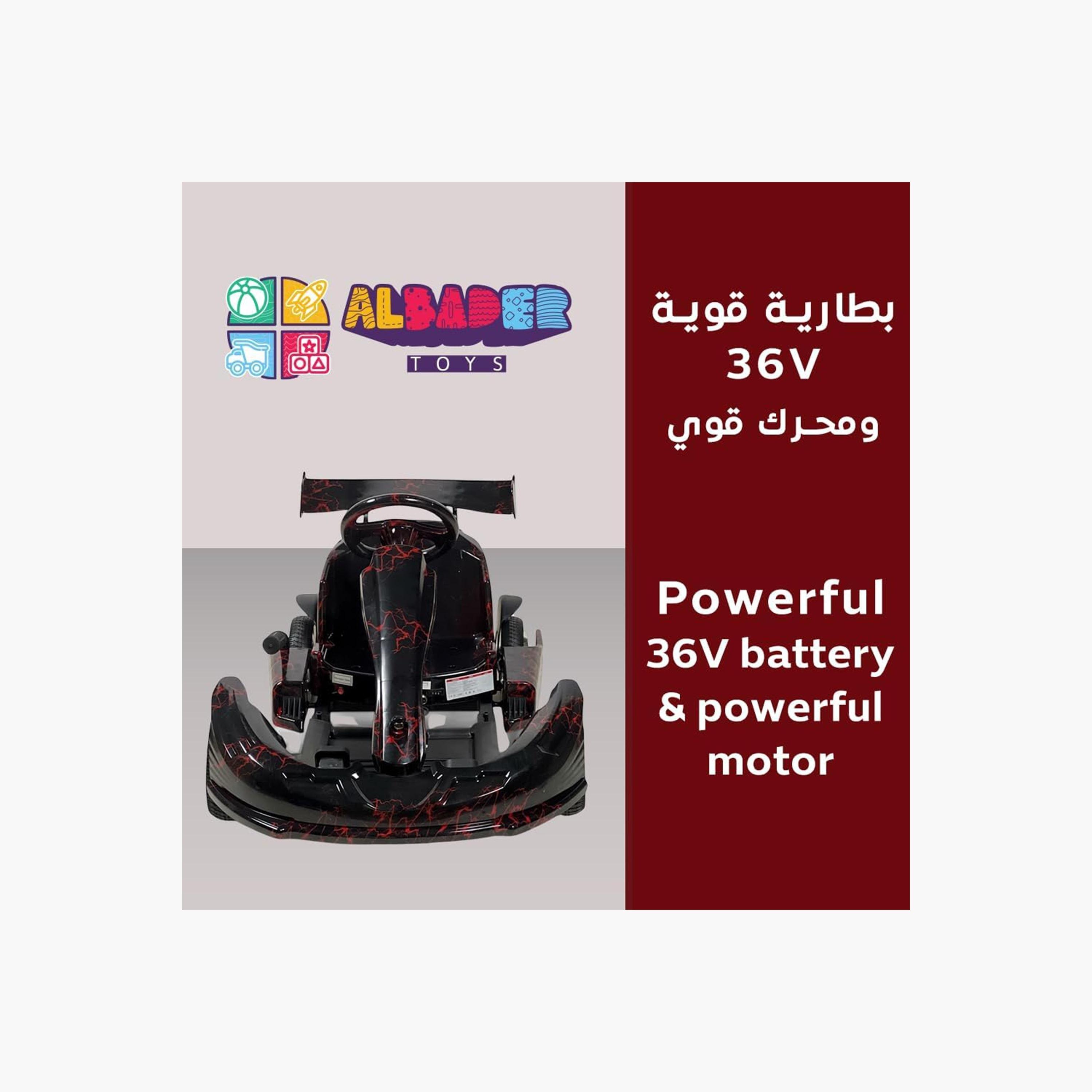 ALBADER Drift Car for Kids, 36V Electric Ride On Drift Car, Crazy Kart with LED Wheels, Bluetooth Music, 3 Forward Speeds, Reverse Gear, High Torque Motor, Air Filled Tires, Hand Brake, 4 Wheel 4