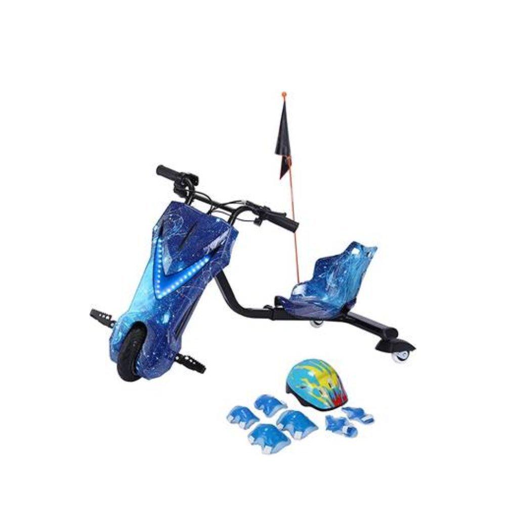 Electric Drifting Scooter for Kids with 36V Rechargeable Battery, 3 Adjustable Speeds, Bluetooth Music, LED Front Light, Digital Display, Hand Brake, Safe & Durable Drift Scooter for Kids Ages 3–8 3