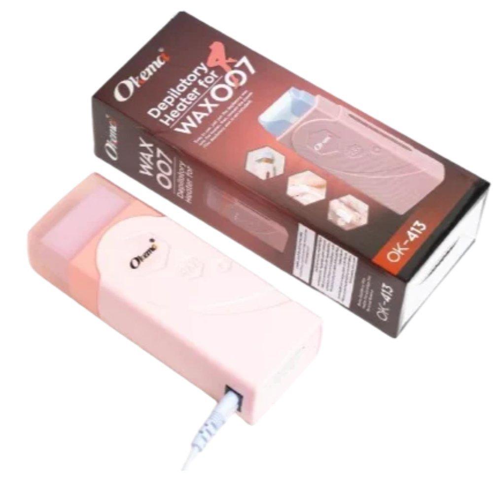 Okema roll-on wax heater (model ok-413) - professional depilatory cartridge wax warmer for easy hair removal - compact & travel-friendly 4