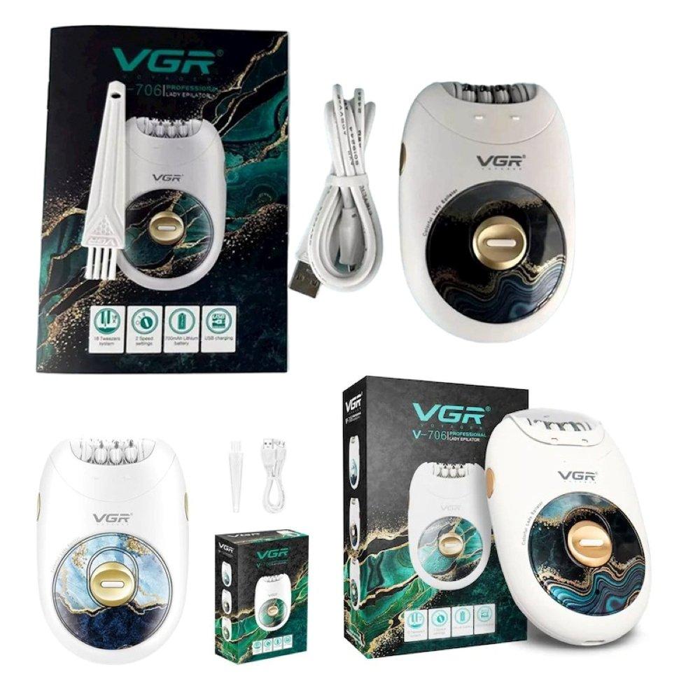 Vgr v-706 epilator is specifically designed for women to meet their basic requirements. This hair removal device removes hair directly from the skin rather than cutting it. It is an alternative metho 4