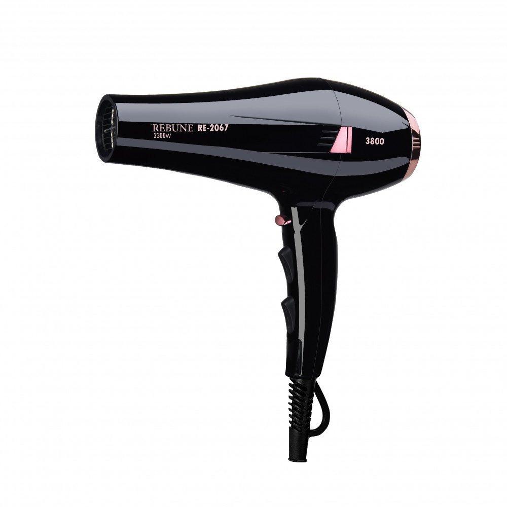 Rebune 2300w heavy-duty professional salon hair dryer with air concentrator nozzle - high-velocity ionic blow dryer for rapid drying & styling, model re-2067 3