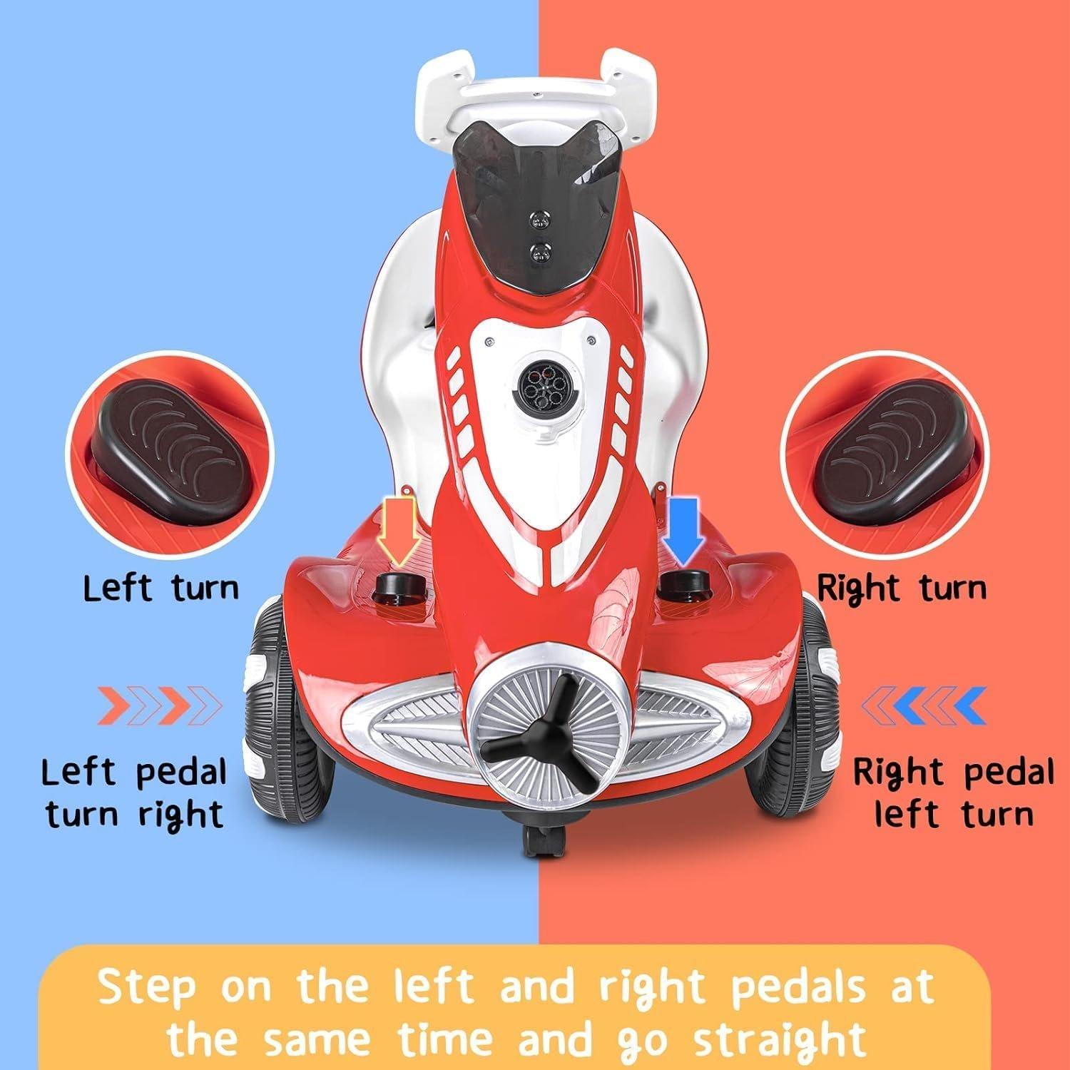 Electric Scooter For Kids, Scooter With Bubble Launcher 6V Battery, Ride On Toys For Children, 4 Wheel Car With Dual Motors, scooter With Remote Control, Sound Effects & Lights 4