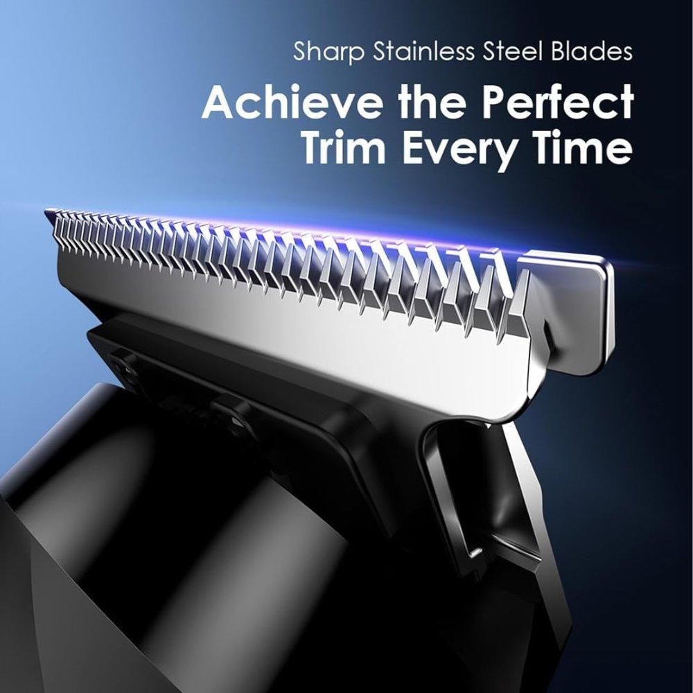 Oraimo skin-safe cordless body groomer & beard trimmer - 90-min playtime multi-functional grooming machine with self-sharpening replaceable blades & travel lock 4