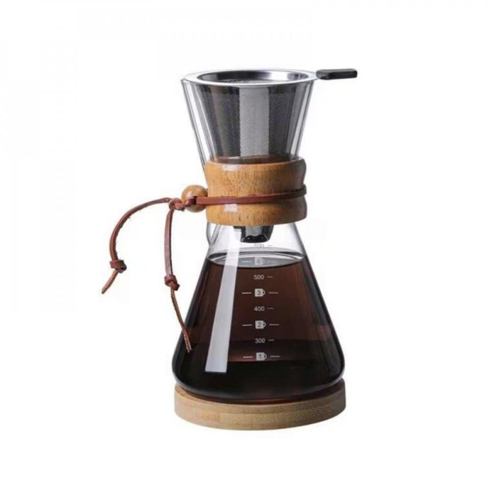 Rebune 600ml glass coffee drip pot with reusable stainless steel filter (model: rwg-600) - borosilicate pour-over coffee server & brewer 3
