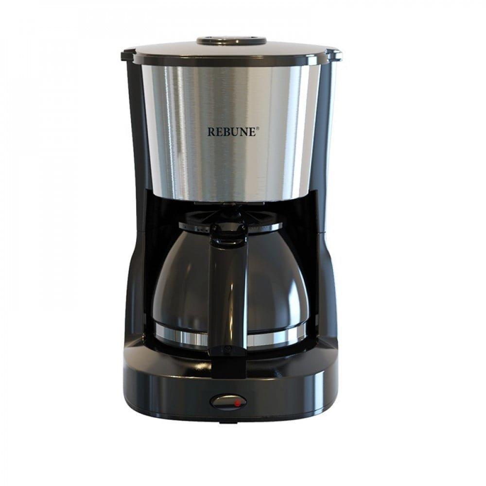 Rebune 600w 0.65l drip coffee maker (model: re-6-026) - compact filter coffee machine with glass carafe, keep-warm plate & permanent reusable filter 3