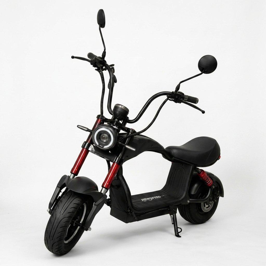 High-power electric scooter with 1000w motor & 48v battery – hydraulic oil brakes, dual shock absorbers, & advanced anti-theft alarm 3