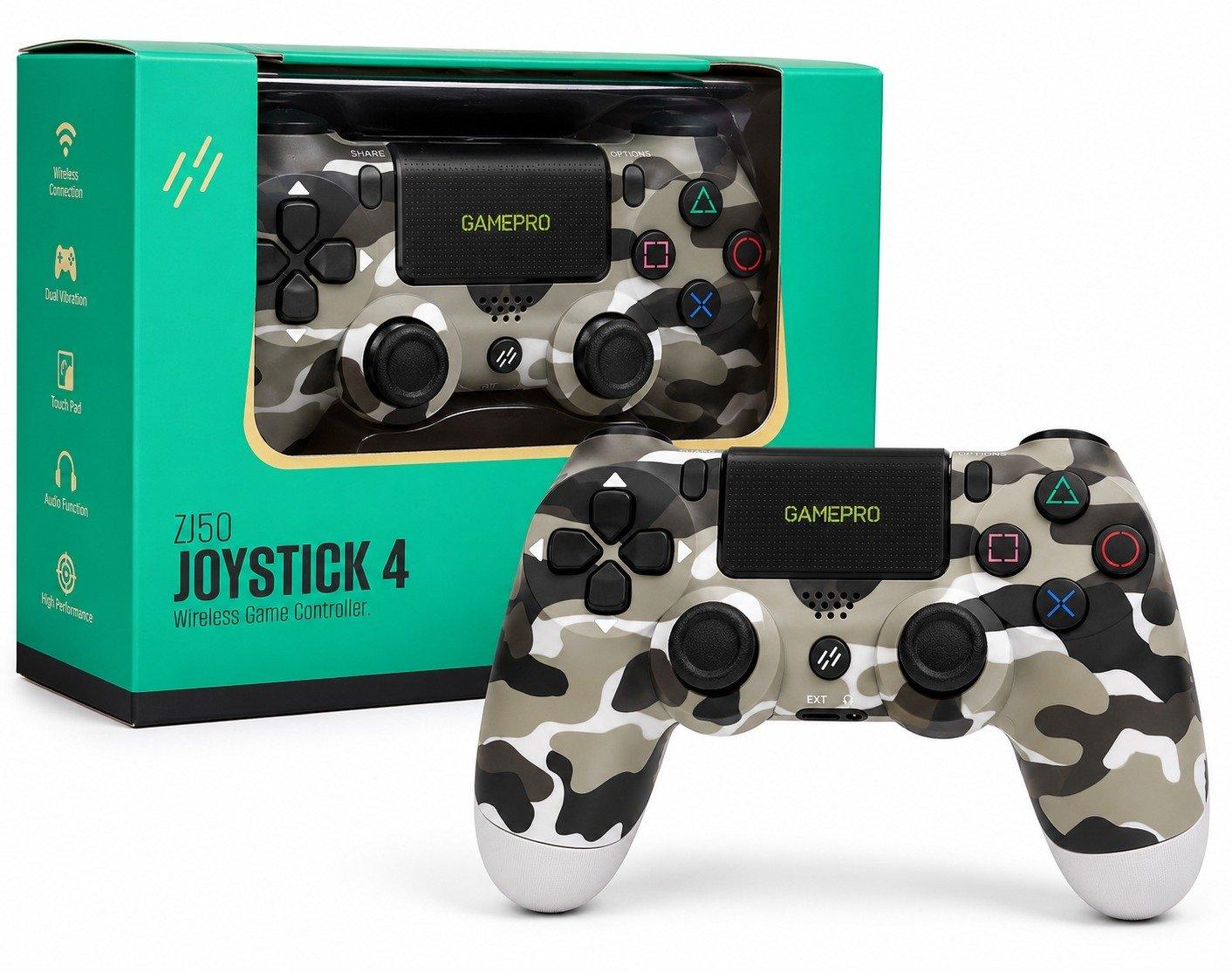 Gamepro,joystick, 4 wireless controller, for playstation 4, programmable buttons, vibration and motion sensor, army brown 4