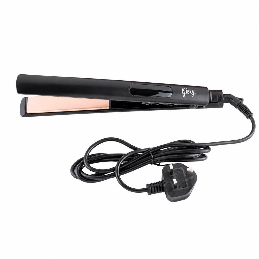Glory slim ceramic hair straightener 450°f (model hst201910a - black) - professional flat iron for keratin & daily styling 3