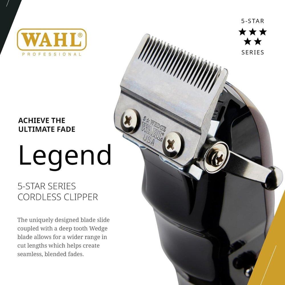 Wahl professional 5 star cordless legend hair clipper with wedge blade - model #08594 4