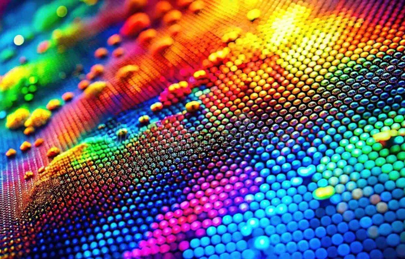 Display showing vibrant colors