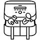 Dual container sizes icon
