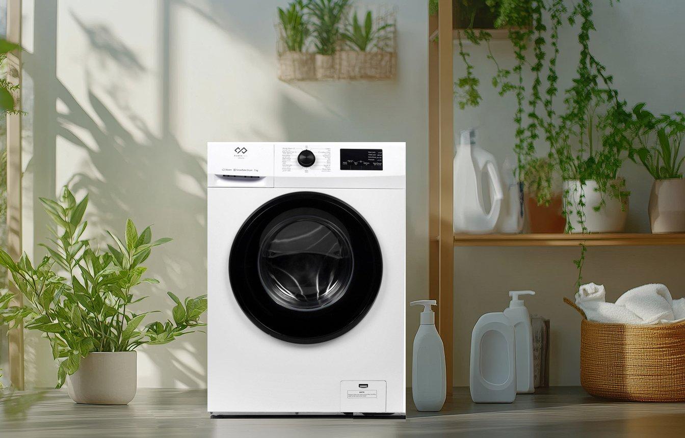 Front load washer section