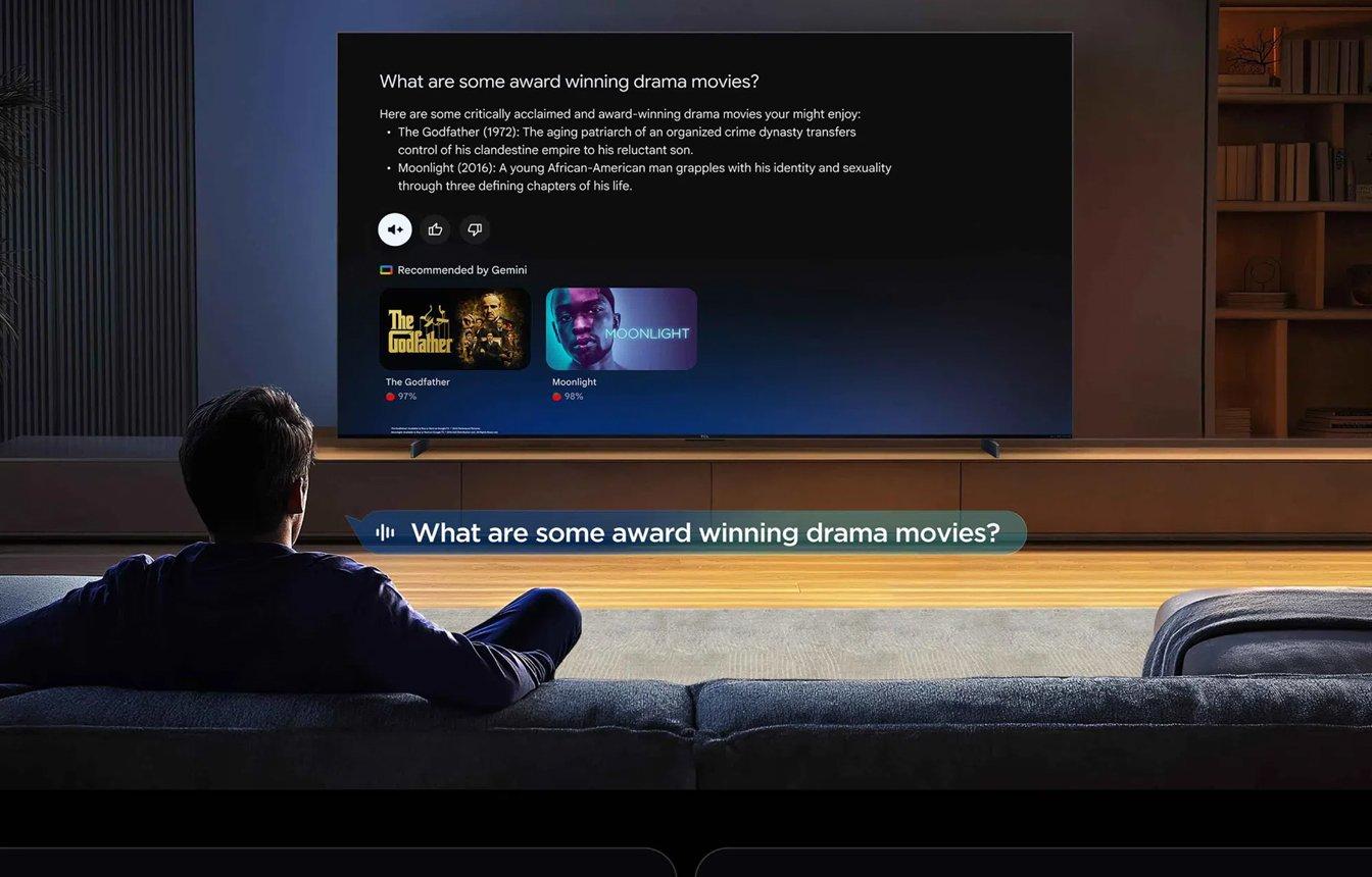 واجهة Google TV في TCL 55P8L