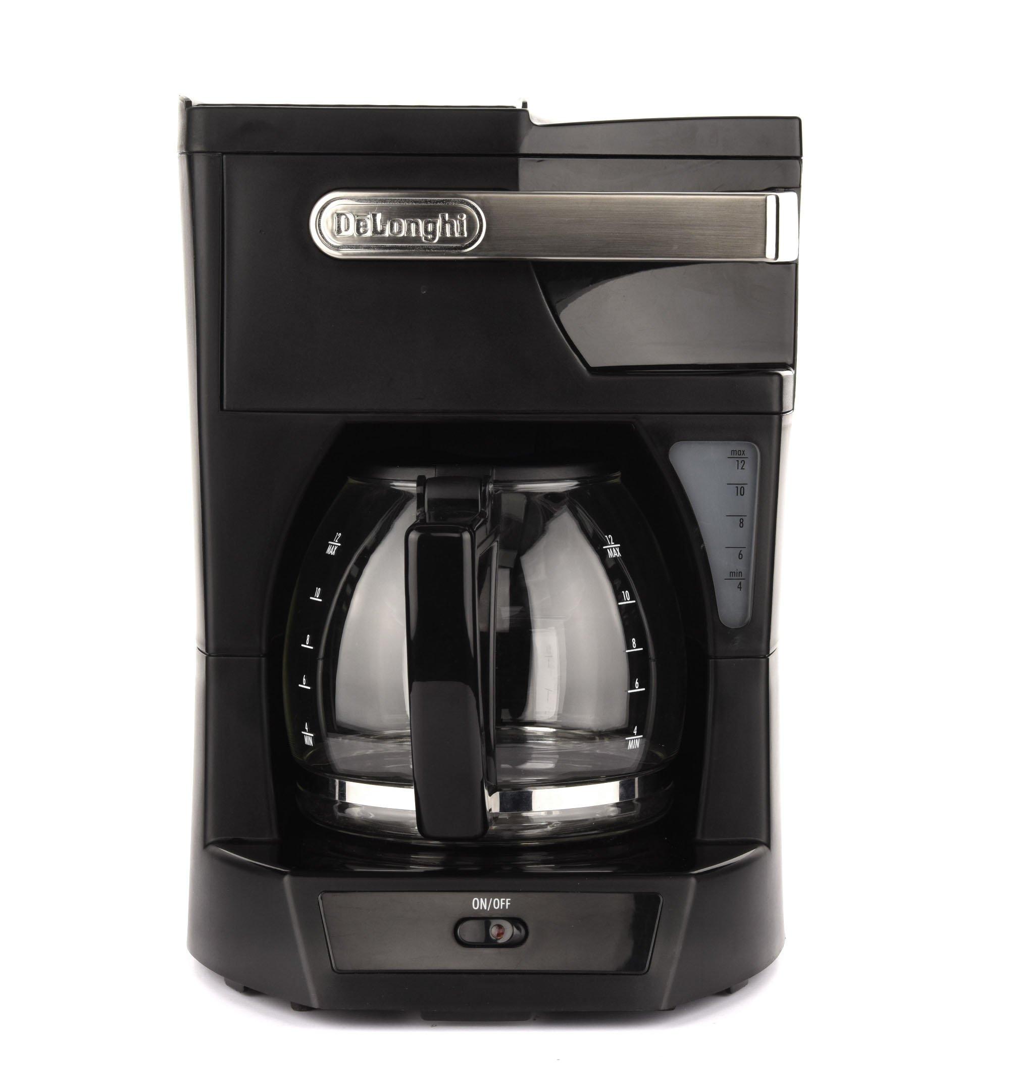 Delonghi Drip Coffee Machine 12 Cups, Black. eXtra