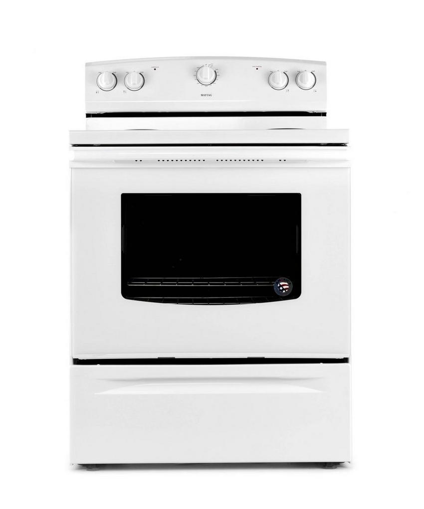 Maytag white deals electric stove