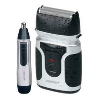 Geepas 2-in-1 Men Shaver/Nose Hair Trimmer Black/Silver