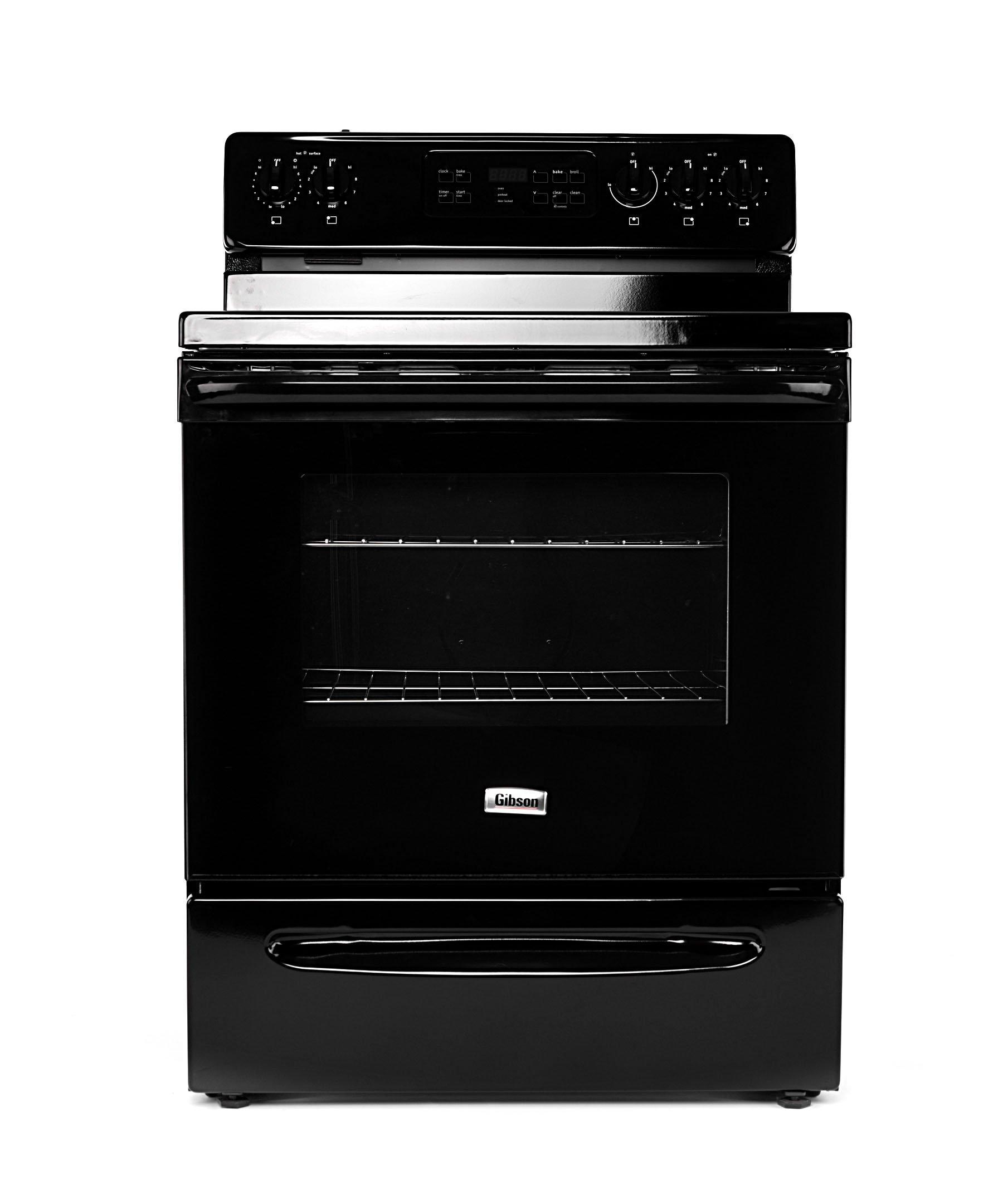 Gibson Ceramic Cooking Range, 4Burner 1Warming Zone,Black price in