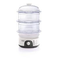 Black & Decker 3 Layers Food Steamer 775W White. Plastic