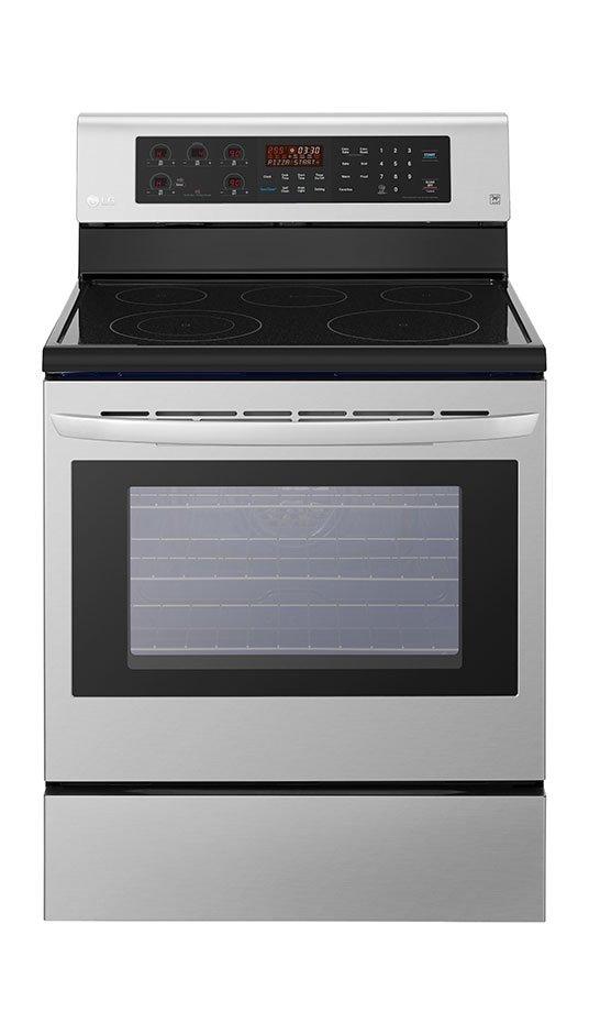 LG Free standing Electric Ceramic Range, 5 Burner, Stainless Steel