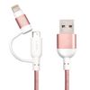 Adams Elements 20cm Lightning/Micro USB Cable, Rose Gold