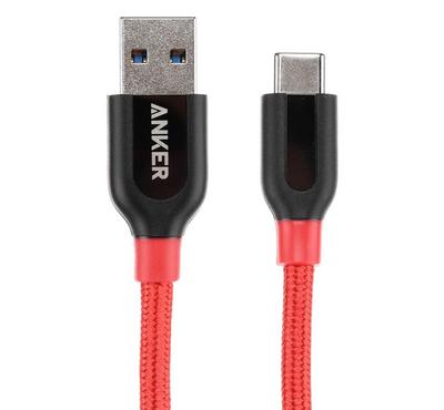 Buy ANKER PowerLine USB-C to USB 3.0, 3FT/0.9M, Red in Saudi Arabia