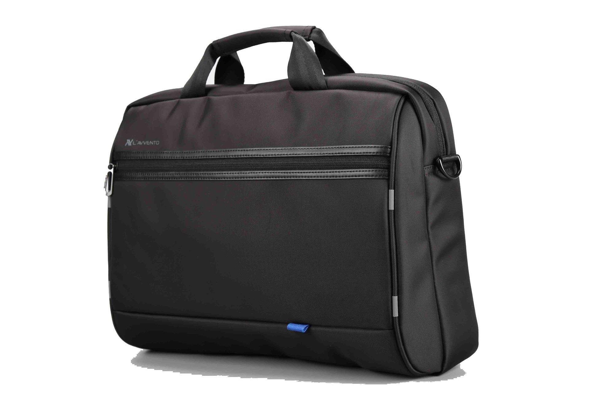 Lavvento Laptop Bag, Black, Fit Up to 15.6 inch, designed in Paris, Easy to carry, light weight
