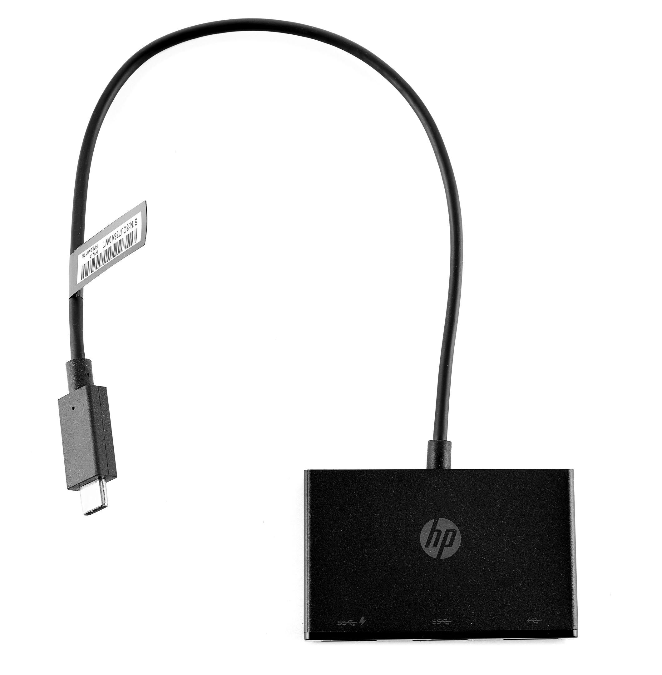 HP USBC to USBA Hub, Black eXtra