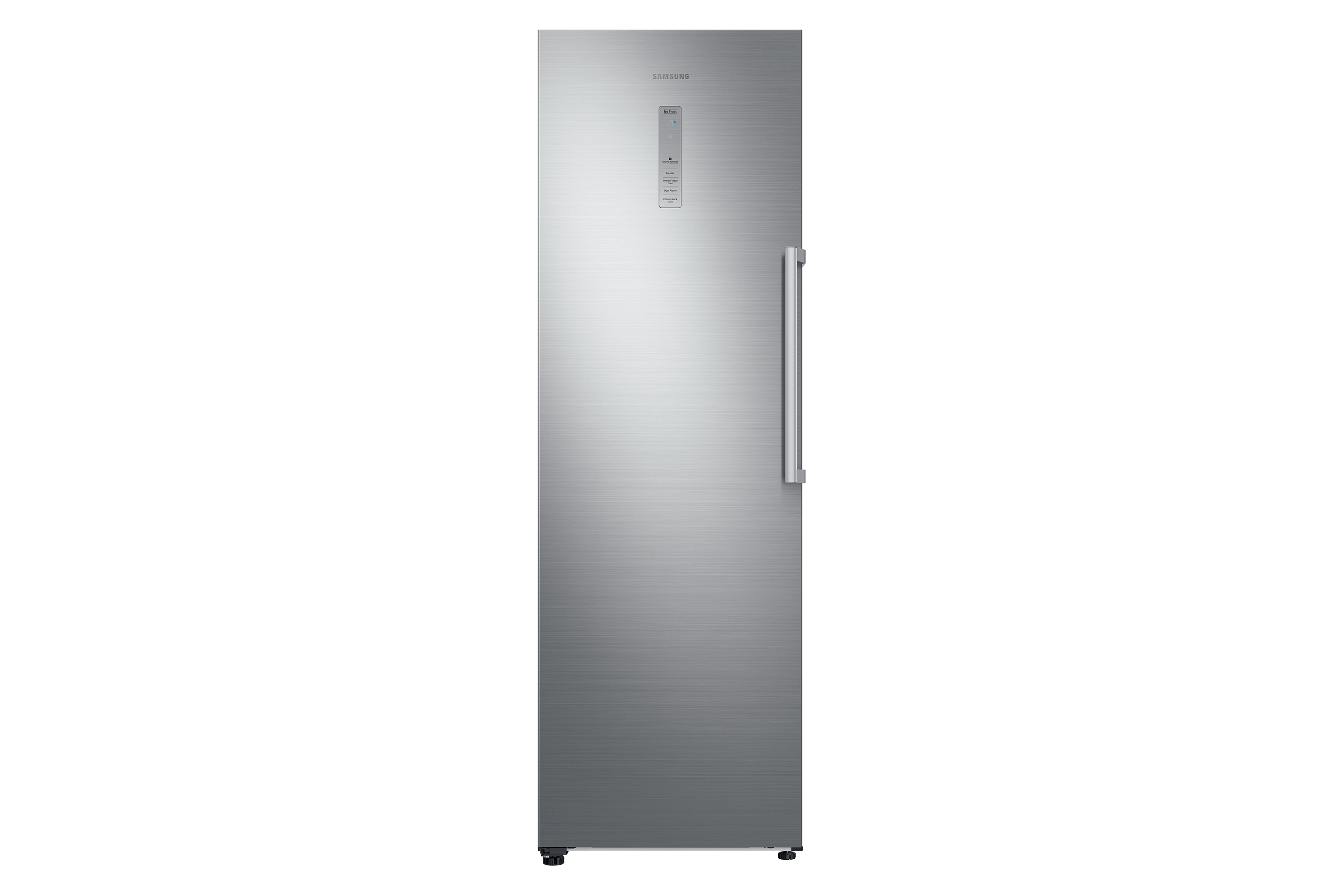 Samsung Freezer, 330 L, Upright, Platinum Inox eXtra Oman