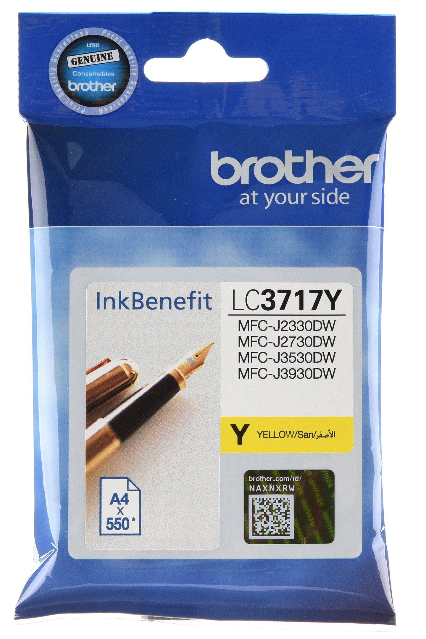 Buy BROTHER Yellow Ink Cartridge For Brother Printer, yield is 550 Pages in Saudi Arabia