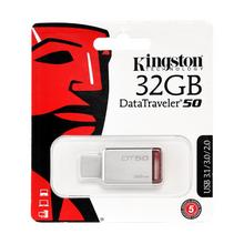 Buy KINGSTON DT50 DataTraveler USB Flash, 32GB, Metal/Red in Saudi Arabia