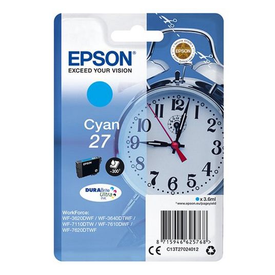 Epson Singlepack Cyan 27 DURAB rite Ultra Ink