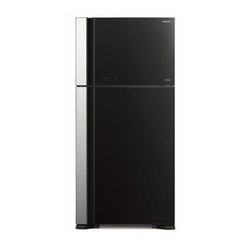 Hitachi Fridge, 550L Net Capacity, 2 Door Glass, Touch Control, Black