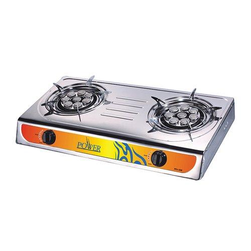 Power 2 Burner Gas Stove Stainless Steel Extra Oman