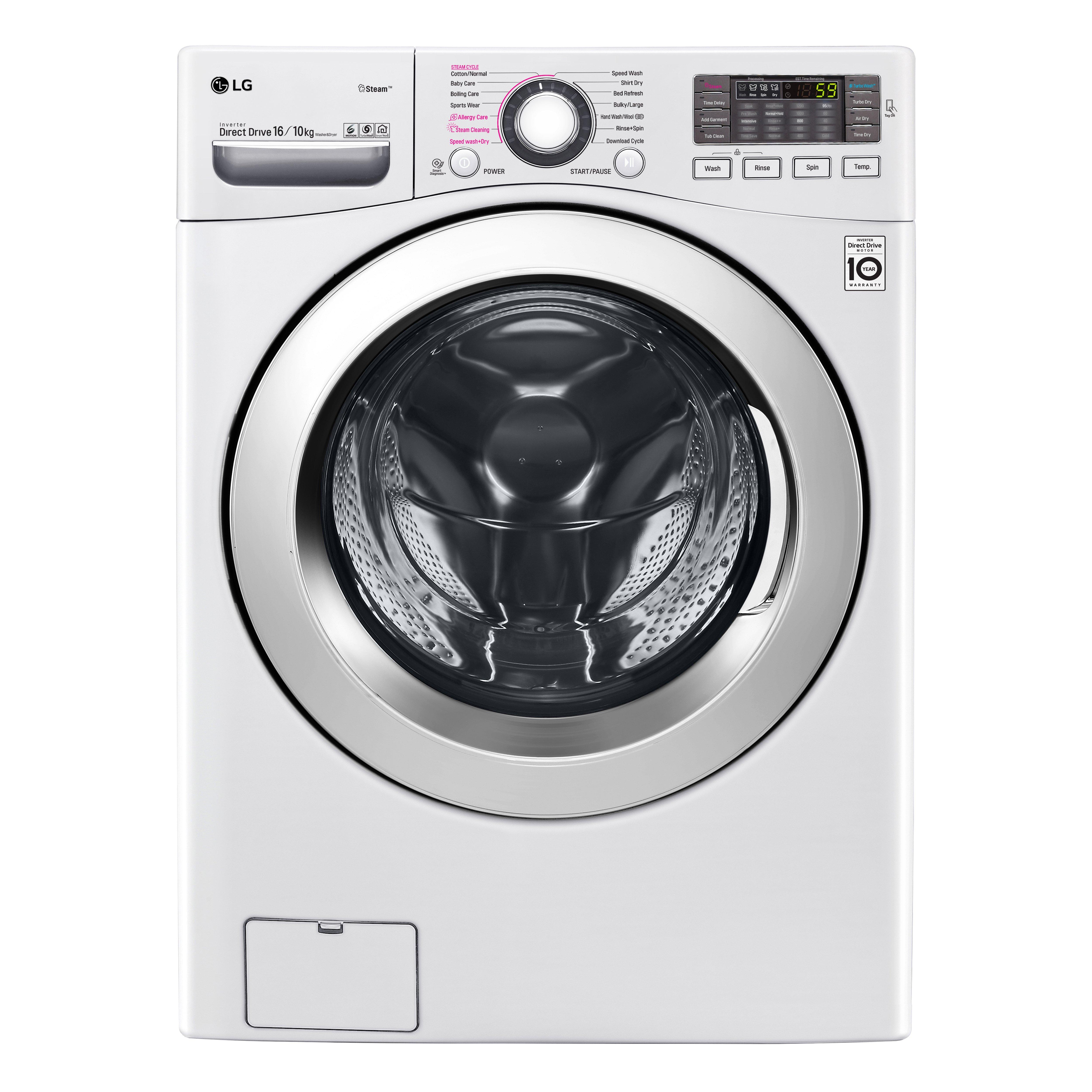 Lg washing machine 16kg store front loader