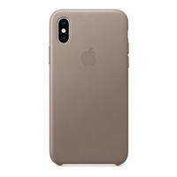 iPhone XS Max Leather Case, Taupe