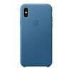 iPhone XS Max Leather Case, Cape Cod Blue