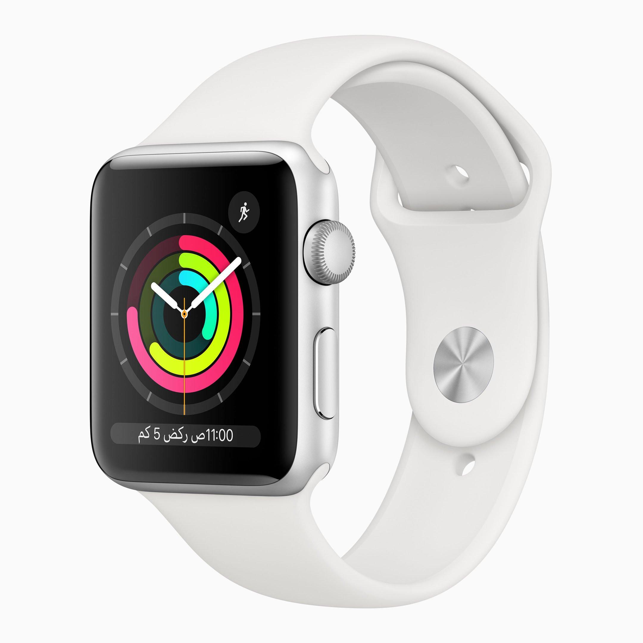 Apple Watch Series 3، 38mm، GPS، Silver، Extra Saudi Arabia