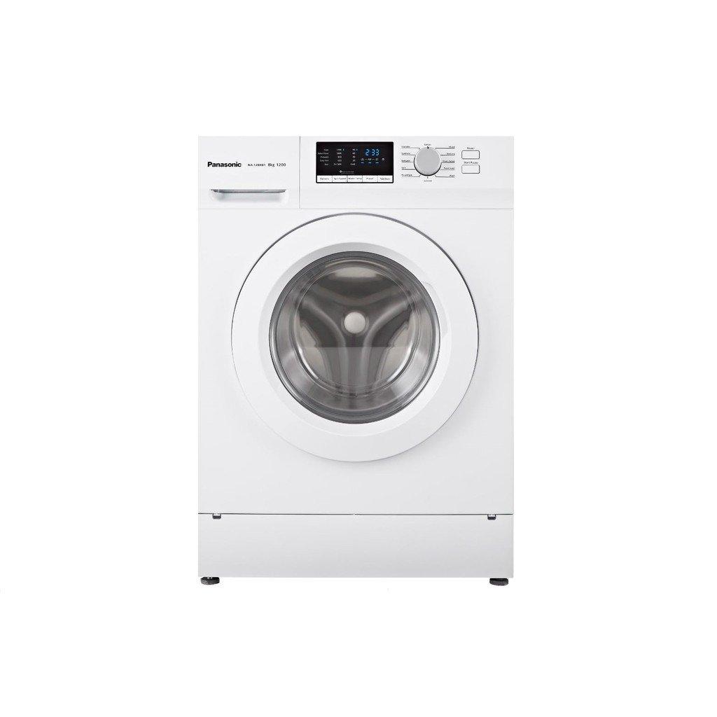 Buy Panasonic Front Load Fully Automatic Washer, 8kg, 1200 RPM, 12 Programs, Child Lock, Color white in Saudi Arabia
