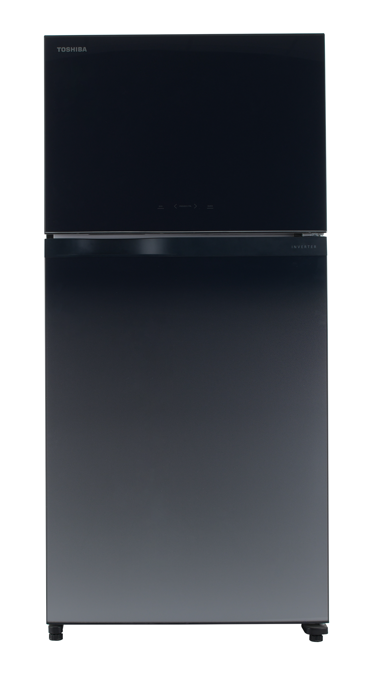 Buy Toshiba Refrigerator 13.8Cu.ft Freezer 5.8Cu.ft, Inverter, Gradation Color Glass Door in Saudi Arabia