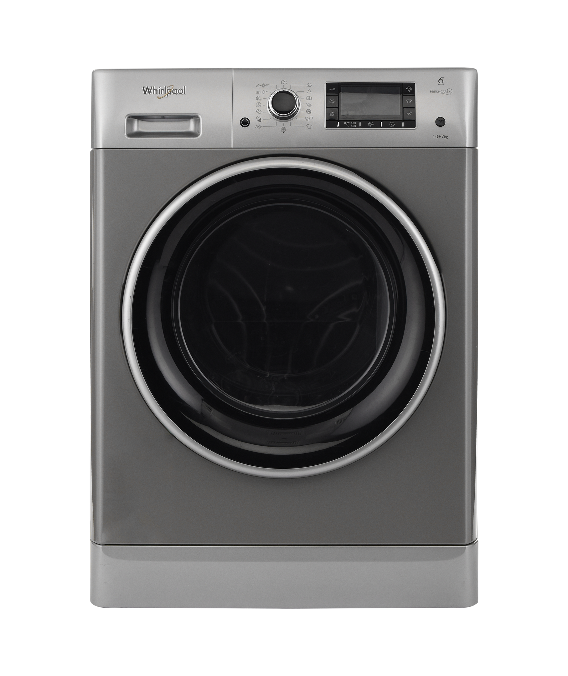 Buy Whirlpool Front Load Fully Automatic Washer/Dryer, 10Kg , Dryer 7kg, Silver in Saudi Arabia