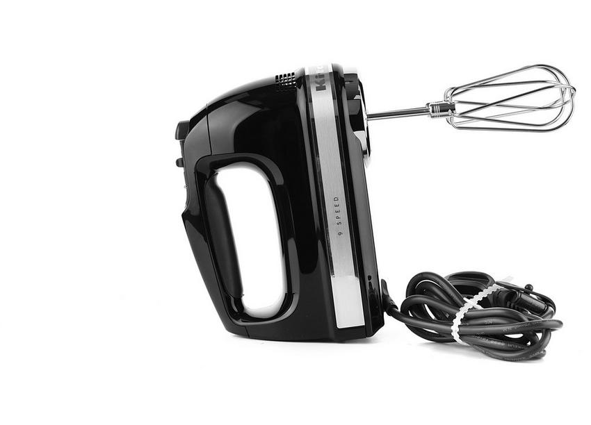 KitchenAid 9-Speed Onyx Black Hand Mixer with Beater and Whisk