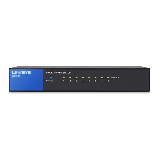 LINKSYS LGS108 Network Switch, 8 Gigabit ports, unmanaged