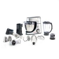 Moulinex Kitchen Machine, 1100W, 4.6L, 6 Speed, Premium Silver