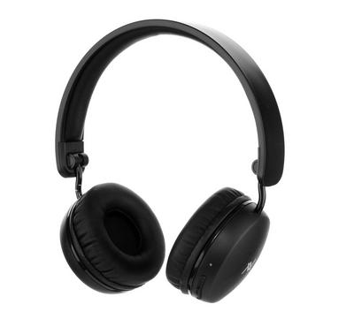 Buy Lavvento Fordable Bluetooth Headphone with Rounded Metal Band, Super Base, Black in Saudi Arabia