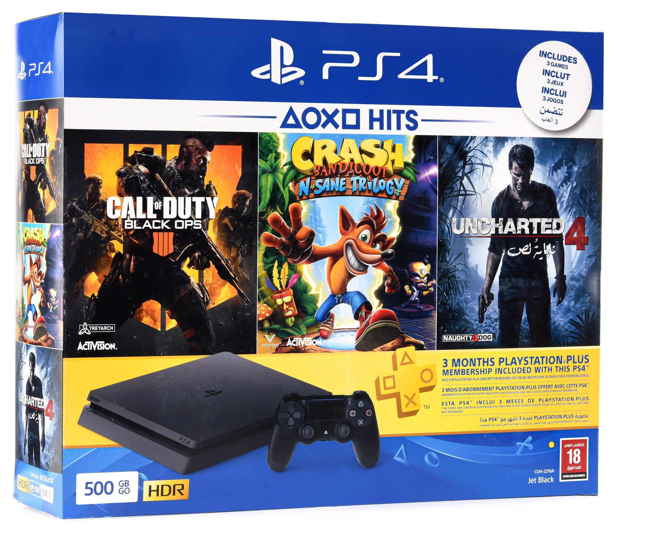 ps4 500gb with 3 ps hits game bundle