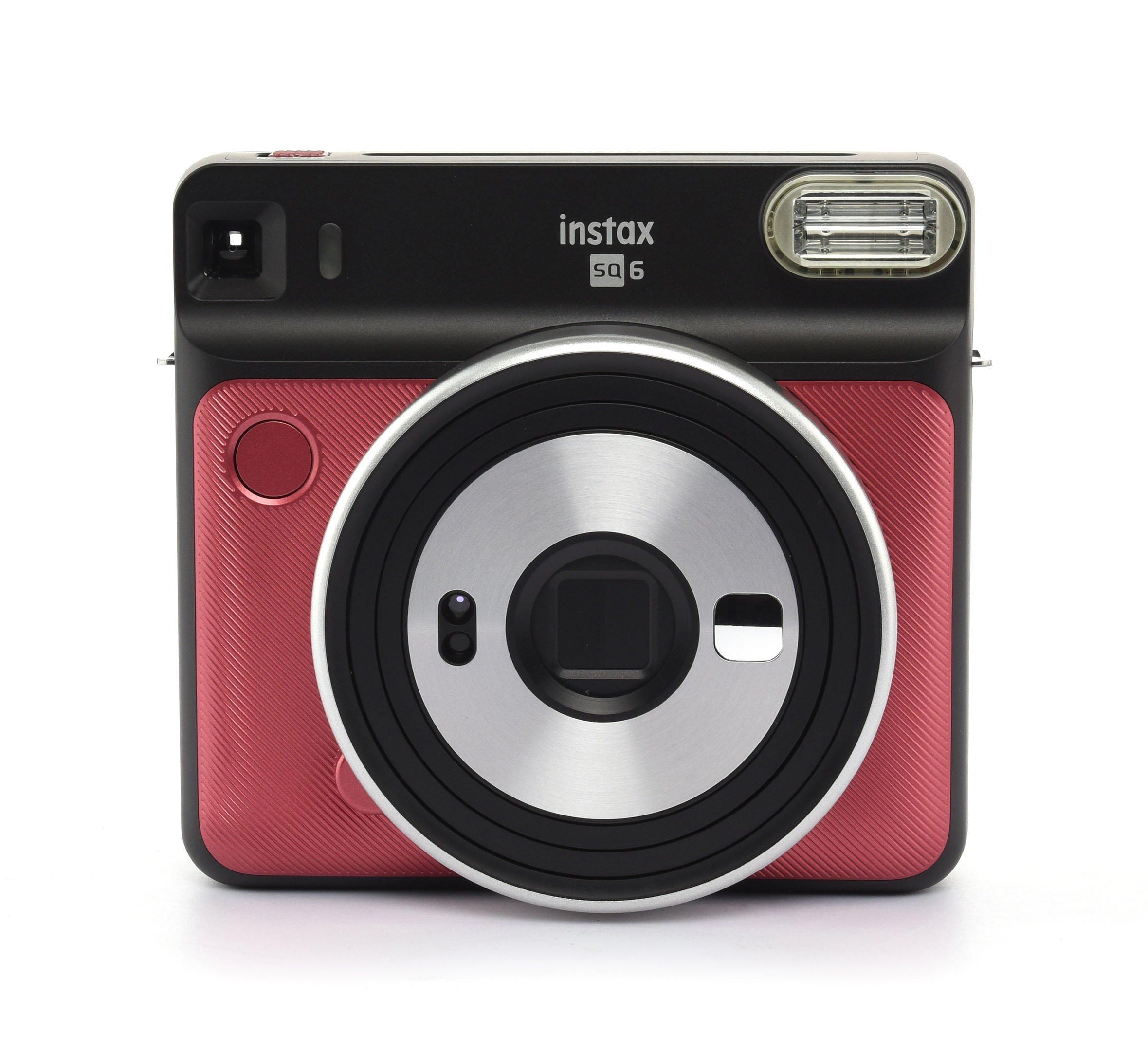 FUJIFILM INSTAX SQUARE SQ6 Instant Film Camera, Ruby Red (Requires