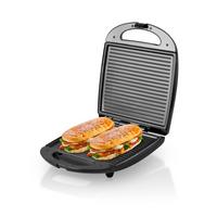 Saachi 1100W Sandwich Maker/Grill, 4 pcs sandwich, Non-stick plate, black