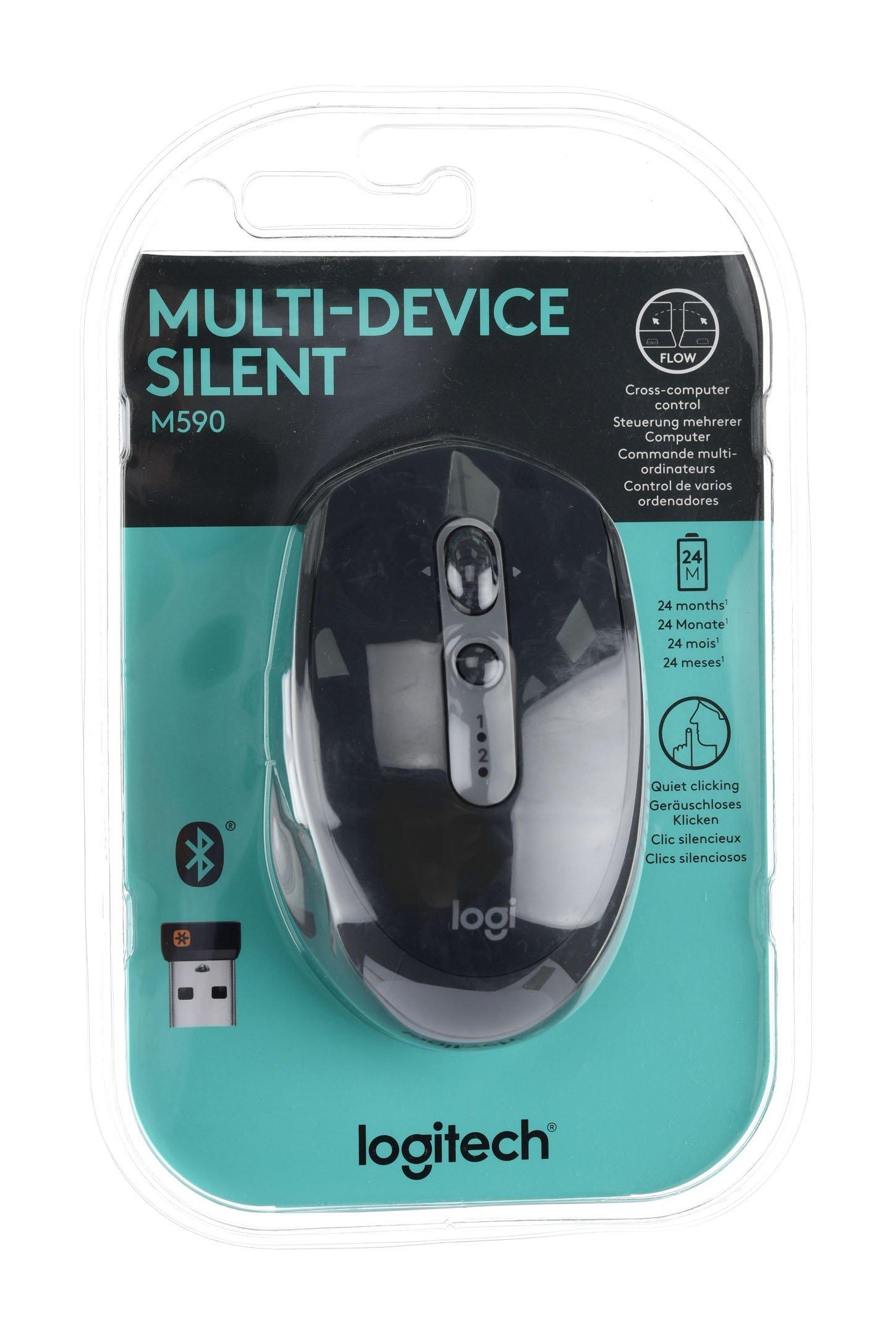 Rondlopen Vulgariteit Aan het liegen LOGITECH M590 Multi-Device Silent Wireless Mouse, Graphite Tonal - eXtra  Saudi